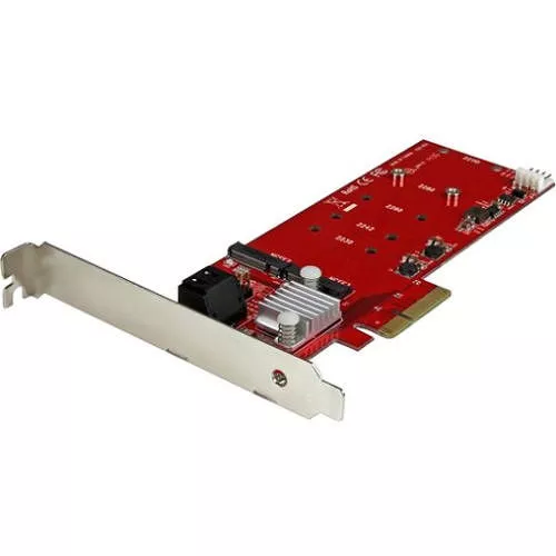 StarTech PEXM2SAT3422 2x M.2 NGFF SSD RAID Controller Card plus 2x SATA III Ports - PCIe