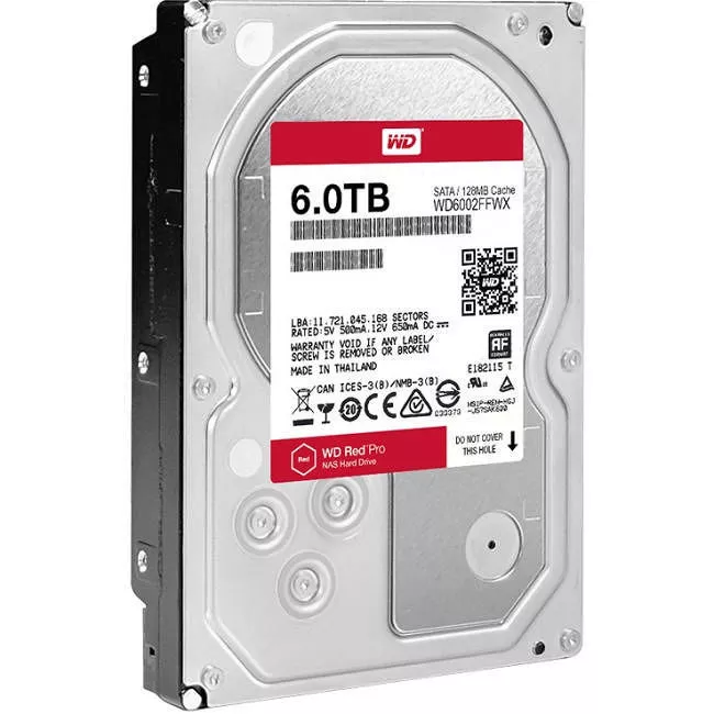 WD WD6002FFWX Red Pro Hard Drive - 6 TB - 128 MB - 3.5 - SATA - 7200