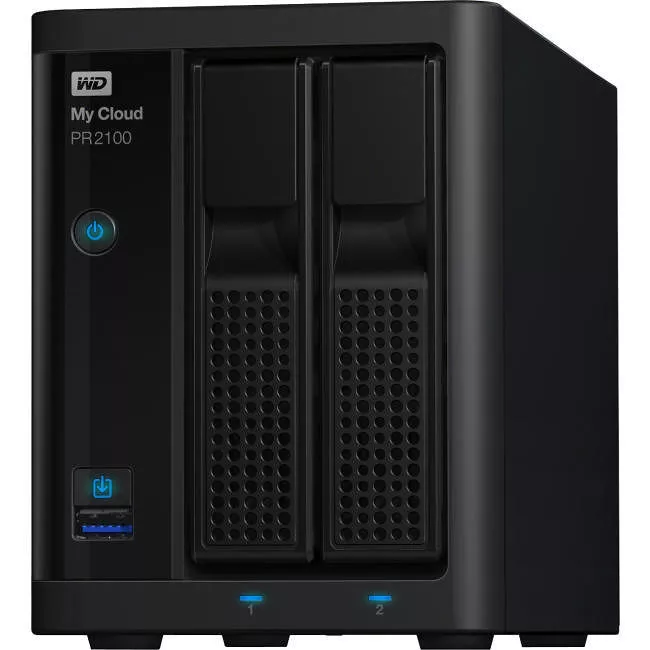 WD WDBBCL0080JBK-NESN 8TB My Cloud PR2100 Pro Series Media Server NAS