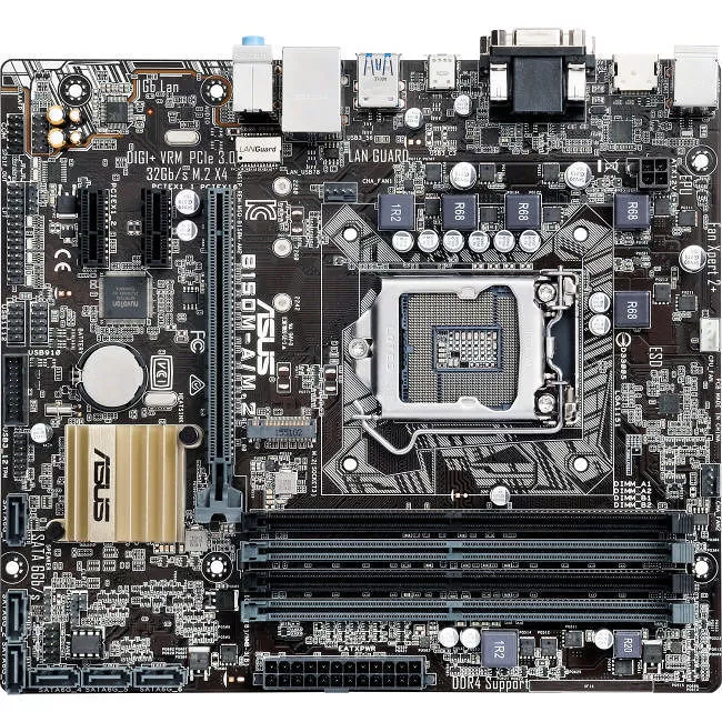 ASUS B150M-A/M.2 Desktop Motherboard - 1x Socket H4 LGA-1151 - Intel B150 - 4x DDR4 - 1x M.2 - 1x PCIe x16 - Micro ATX