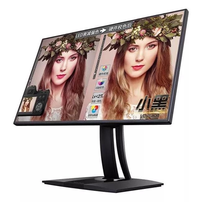 ViewSonic VP2468 24-Inch Premium IPS 1080p Monitor with Advanced Ergonomics, ColorPro 100% sRGB Rec 709, 14-bit 3D LUT, Eye Care, HDMI, USB, DP Daisy Chain for Home and Office