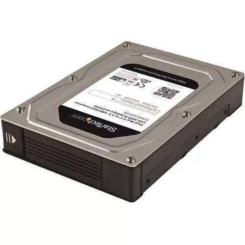 StarTech 35SAT225S3R Dual-Bay 2.5in to 3.5in SATA Hard Drive Adapter Enclosure with RAID