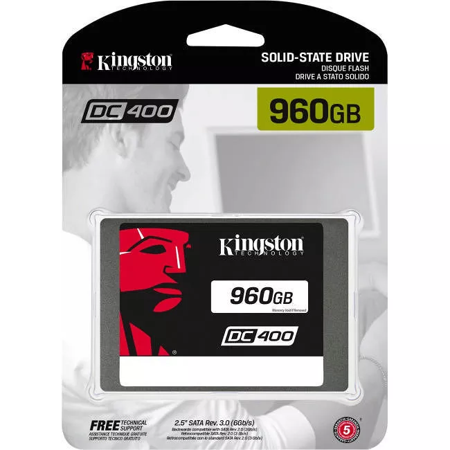Kingston SEDC400S37/960G SSDNow DC400 960 GB Solid State Drive - SATA/600 - 2.5" Drive - Internal