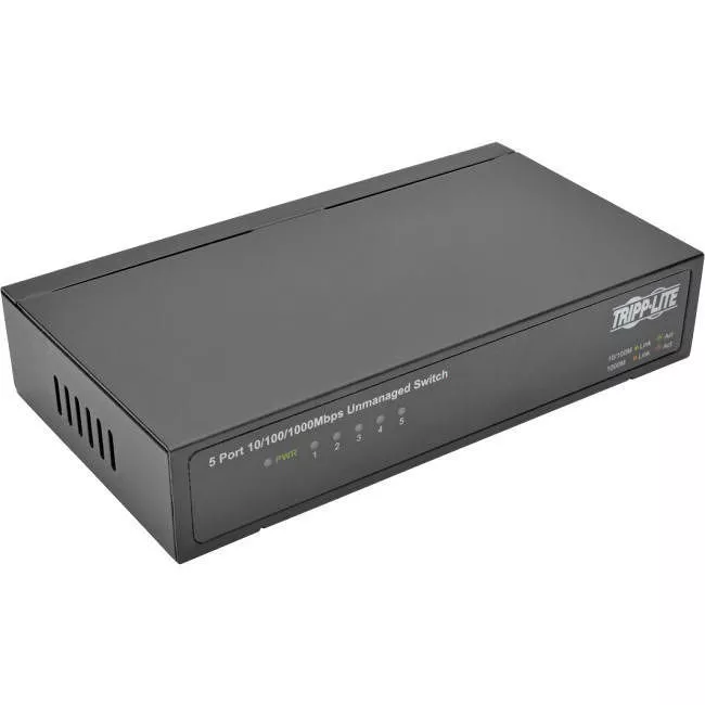 Tripp Lite NG5 5-Port 10/100/1000 Mbps Desktop Gigabit Ethernet Unmanaged Switch Metal Housing