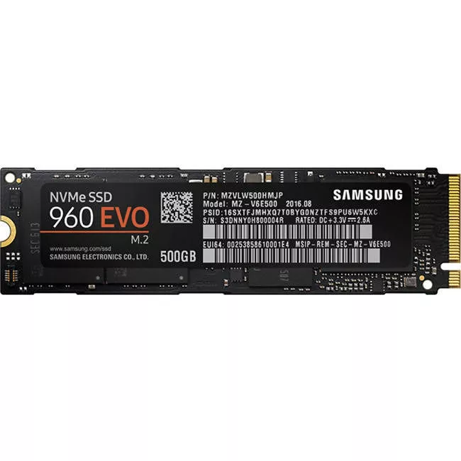 Samsung MZ-V6E500BW 960 EVO SSD - 500 GB - Internal - M.2 - PCIe 3.0 x4