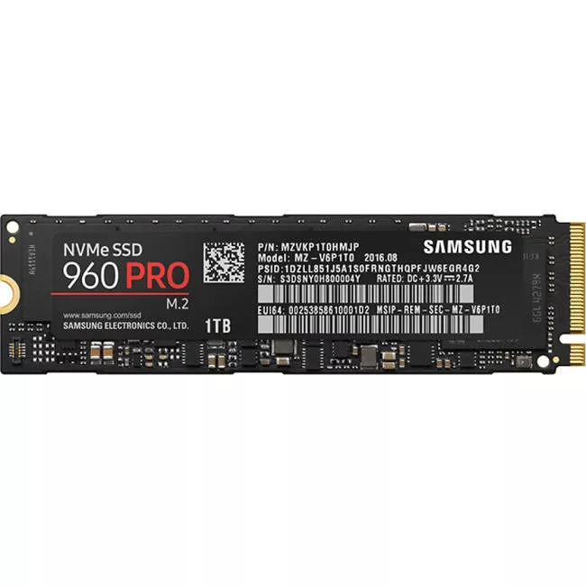 Samsung MZ-V6P1T0BW 960 PRO SSD - 1 TB - Internal - M.2 - PCIe 3.0 x4