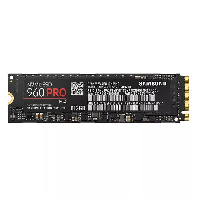 Samsung MZ-V6P512BW 960 PRO SSD - 512 GB - Internal - M.2 - PCIe 3.0 x4
