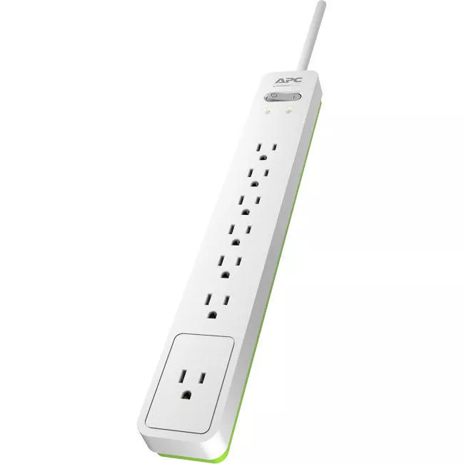 APC PE76W Essential SurgeArrest, 7 Outlets, 6 Foot Cord, 120V, White Surge Suppressor