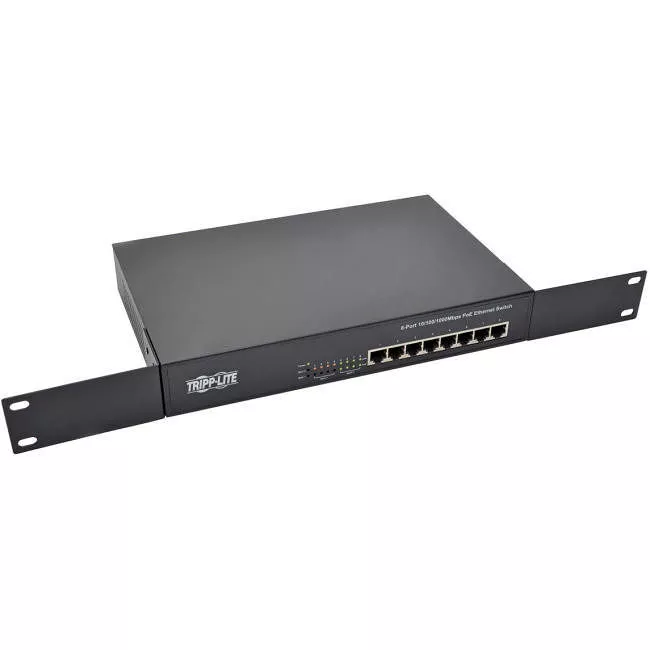 Tripp Lite NG8POE 8-Port 10/100/1000 Mbps 1U Rack-Mount/Desktop Gigabit Ethernet Unmanaged Switch with PoE+ 140W