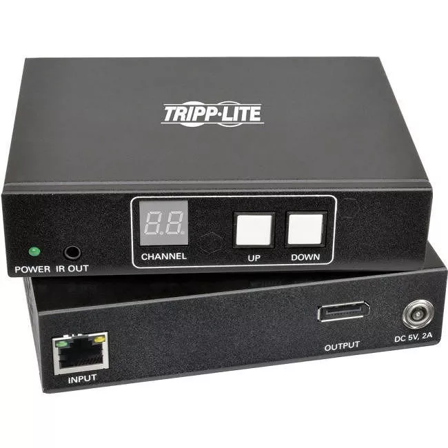 Tripp Lite B160-101-DPSI Eaton DisplayPort over IP Transmitter/Receiver/Extender Kit, RS-232 Serial and IR Control, 1080p 60 Hz, 328 ft. (100 m), TAA