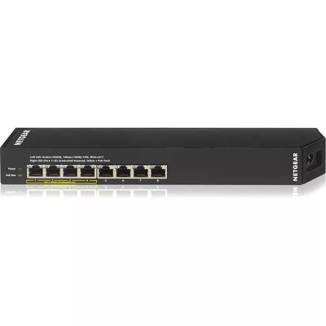 NETGEAR GSS108EPP-100NAS GSS108EPP - ProSAFE Plus 8-Port Gigabit Switch with 4-Port PoE