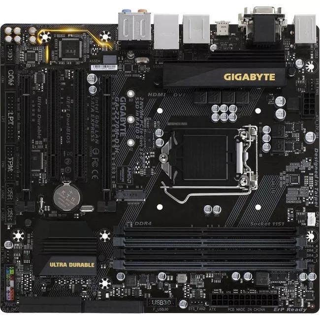 GIGABYTE GA-Z270M-D3H Ultra Durable Desktop Motherboard - Intel Z270 Chipset - Socket H4 LGA-1151