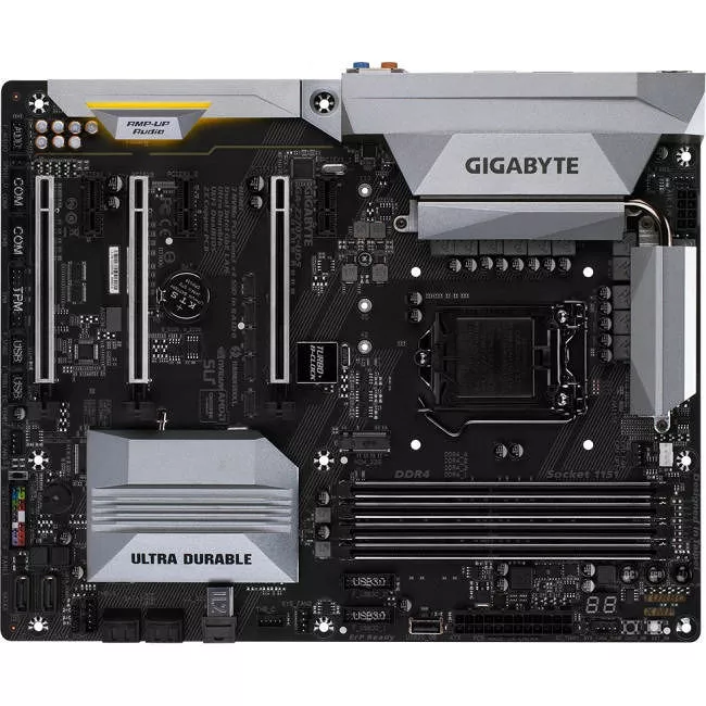 GIGABYTE GA-Z270X-UD5 Desktop Motherboard - 1x Socket H4 LGA-1151 - Intel Z270 - 4x DDR4 - RAID - 1x M.2 - 3x PCIe x16 - ATX