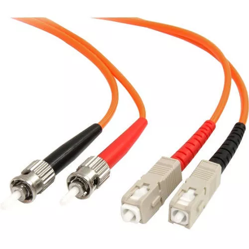 StarTech FIBSTSC2 2m Fiber Optic Cable - Multimode Duplex 62.5/125 - LSZH - ST /SC - OM1