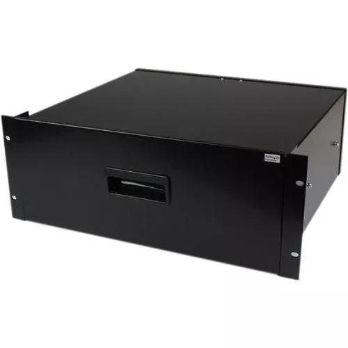 StarTech 4UDRAWER 4U Black Steel Storage Drawer for 19in Racks and Cabinets