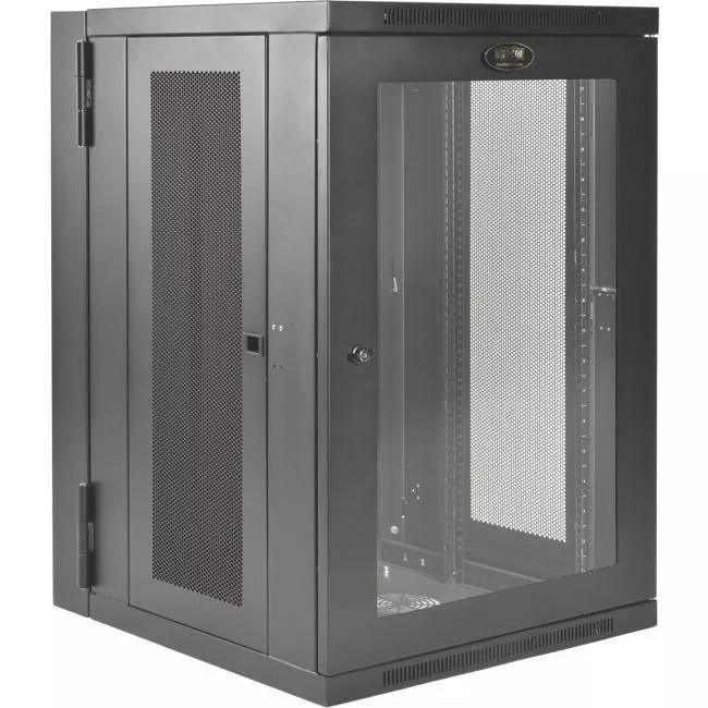 Tripp Lite SRW18USDPG SmartRack 18U UPS-Depth Wall-Mount Half-Height Rack Enclosure Clear Acrylic Window Hinged Back