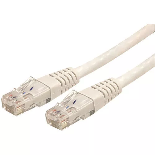 StarTech C6PATCH3WH 3ft CAT6 Ethernet Cable - White Molded Gigabit