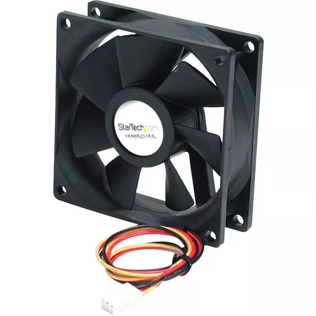 StarTech FAN8X25TX3L 80x25mm Ball Bearing Quiet Computer Case Fan w/ TX3 Connector - Fan Kit