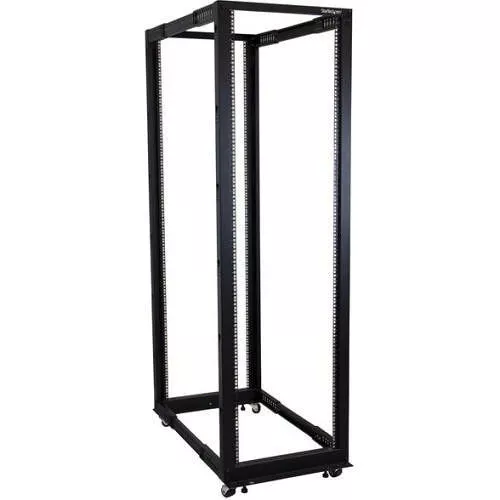 StarTech 4POSTRACK42 42U Adjustable Depth Open Frame 4 Post Server Rack Cabinet