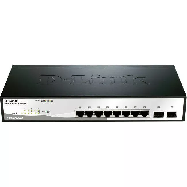 D-Link DGS-1210-10 10-Port Gigabit Web Smart Switch Including 2 Gigabit SFP Ports