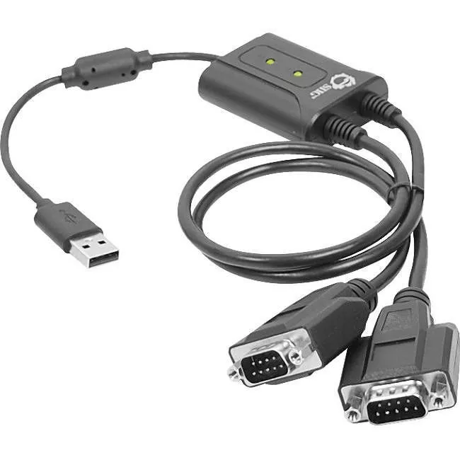SIIG JU-SC0011-S1 2-Port USB to RS-232 Serial Adapter Cable