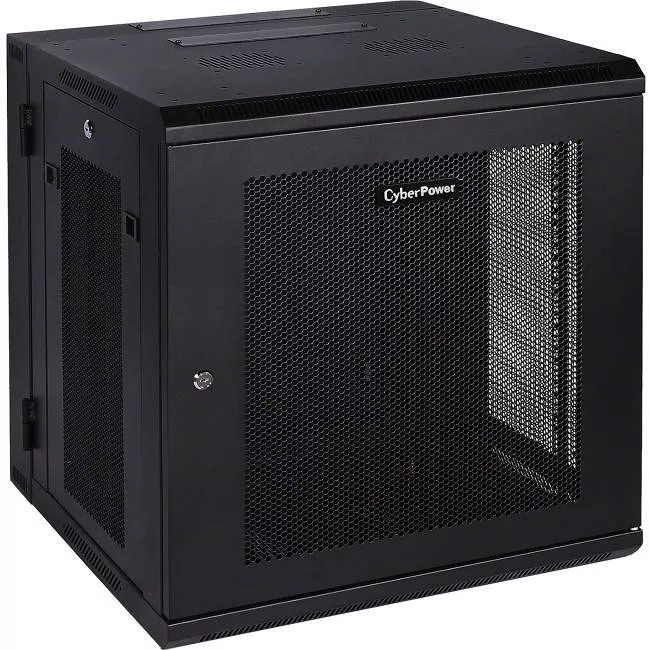 CyberPower CR12U51001 12U 19" Enclosure 600x600mm Door Side Panels Black 5-Year Warranty