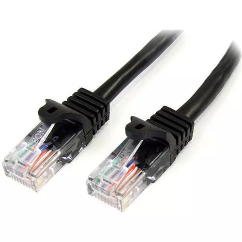 StarTech 45PATCH50BK 50 ft Black Cat5e Snagless UTP Patch Cable