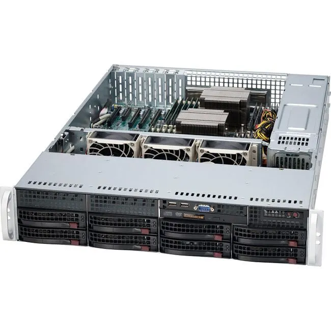 Supermicro CSE-825TQ-R740LPB SuperChassis 825TQ-R740LPB (Black) 2U Server Case