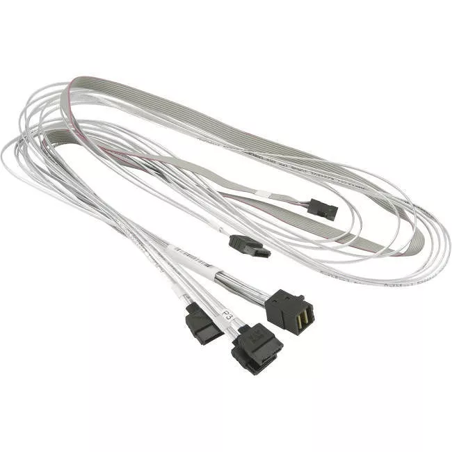 Supermicro CBL-SAST-0556 Internal MiniSAS HD to 4 SATA with Sideband 90/90/75/75/75cm Cable