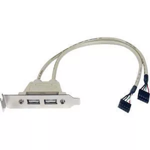 StarTech USBPLATELP 2 Port USB A Female Low Profile Slot Plate Adapter