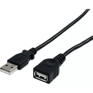 StarTech USBEXTAA6BK 6 ft Black USB 2.0 Extension Cable A to A - M/F