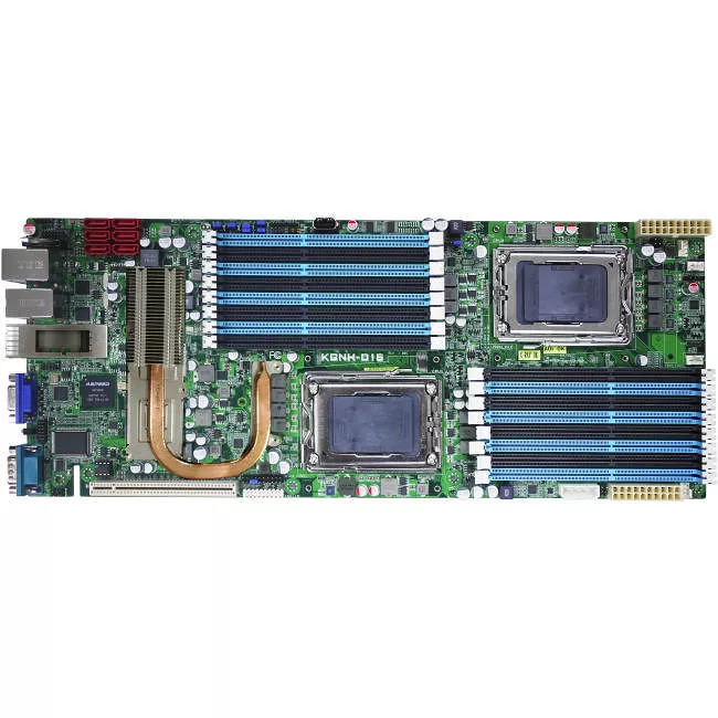 ASUS KGMH-D16/QDR (ASMB4) Server Motherboard - 2x Socket G34 LGA-1974 - AMD SR5670 - 16x DDR3 - 1x PCIe x16 - 3x RJ-45 - Half SSI