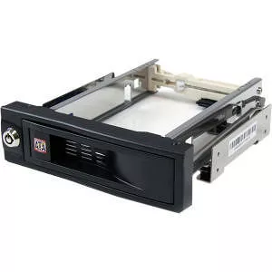 StarTech HSB100SATBK 5.25" Tray-Less SATA Hot-Swap Hard Drive Bay - Storage mobile rack - black