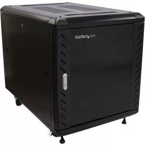 StarTech RK1236BKF 12U 36in Knock-Down Server Rack Cabinet with Casters