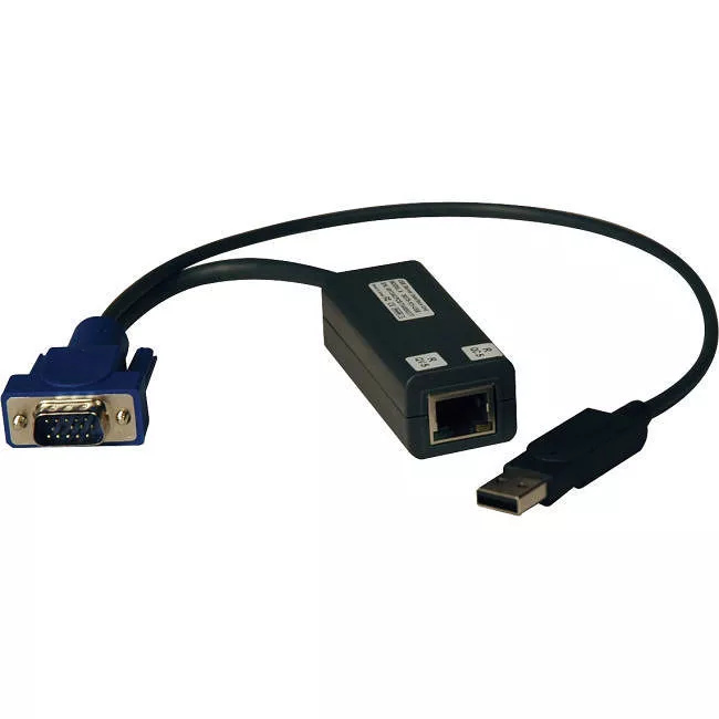 Tripp Lite B078-101-USB-1 USB Single Server Interface Unit Virtual Media KVM Switch HD15 USB RJ45