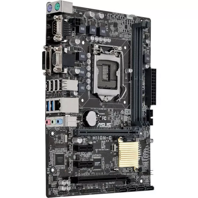 ASUS H110M-C/CSM Desktop Motherboard - 1x Socket H4 LGA-1151 - Intel H110 - 2x DDR4
