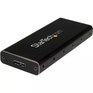 StarTech SMS1BMU313 USB 3.1 Gen 2 (10Gbps) mSATA Portable Drive Enclosure - Aluminum