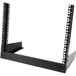 StarTech RK8OD 2-Post 8U Desktop Server Rack, Open Frame 19in Computer Rack, Small Home/Office Rack for AV / Studio / Data / IT Equipment