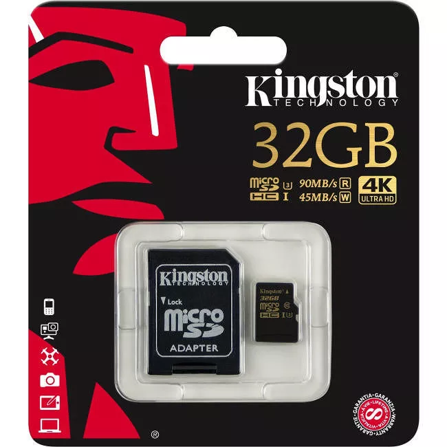 Kingston SDCG/32GB 32 GB Class 10/UHS-I (U3) microSDHC
