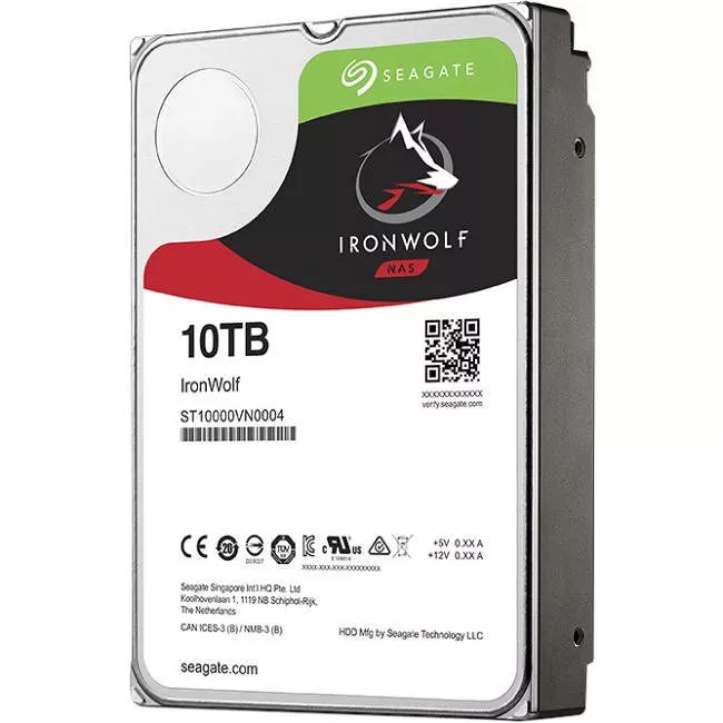 Seagate ST10000VN0004-20PK IronWolf Hard Drive - 10 TB - 256 MB - 3.5 - SATA - 7200