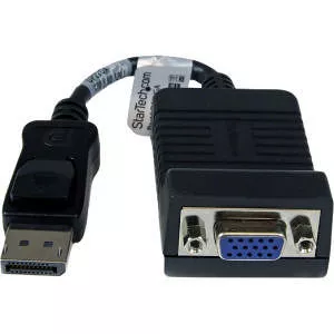 StarTech DP2VGA DisplayPort to VGA Adapter, Active DP to VGA Converter, 1080p Video DP to VGA Monitor Dongle, Latching DP Connector, Durable