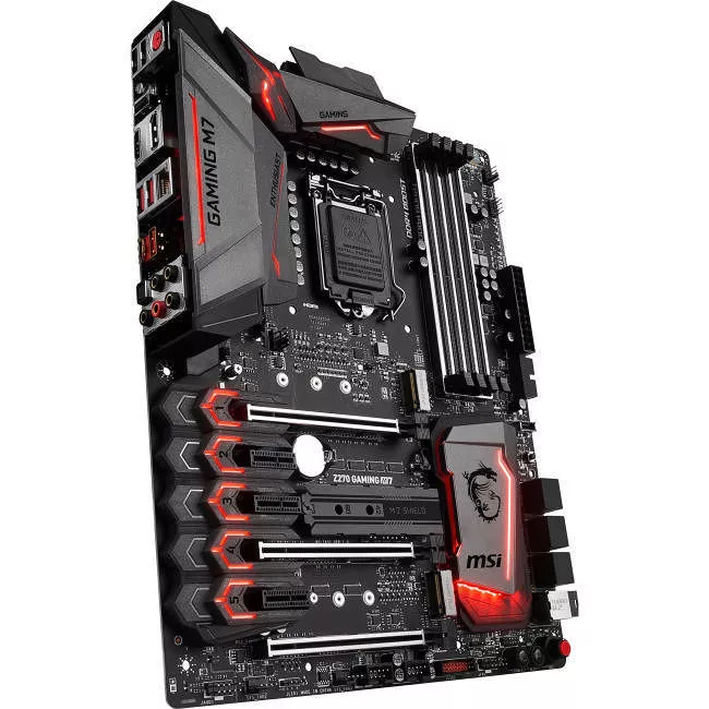 MSI Z270 GAMING M7 Desktop Motherboard - 1x Socket H4 LGA-1151 - Intel Z270 - 4x DDR4 - RAID - 3x M.2 - 3x PCIe x16 - ATX