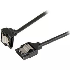StarTech LSATARND18R1 18in Latching Round SATA to Right Angle SATA Serial ATA Cable