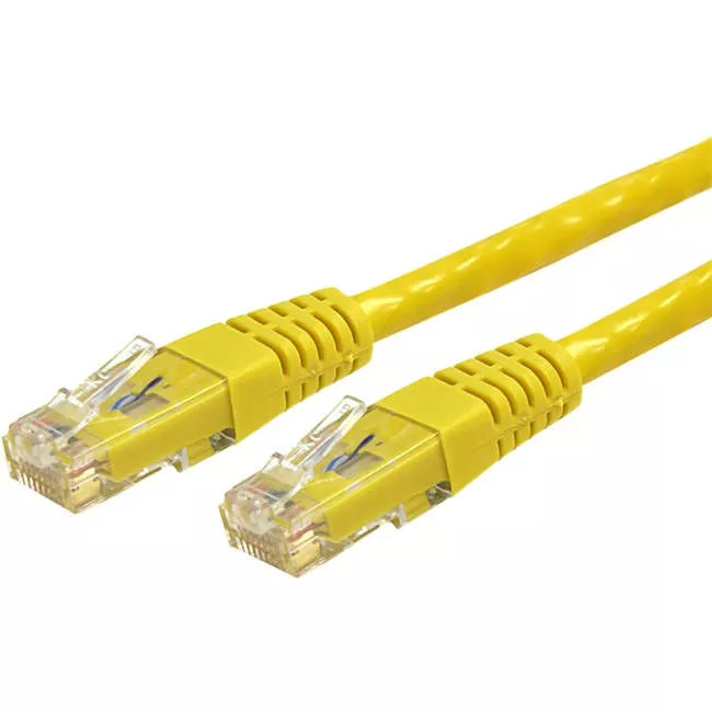 StarTech C6PATCH1YL 1ft CAT6 Ethernet Cable - Yellow Molded Gigabit