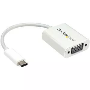 StarTech CDP2VGAW White - Thunderbolt 3 Compatible - USB Type C to VGA Dongle Converter