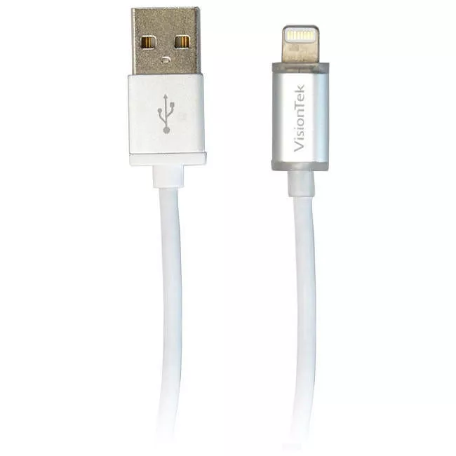 VisionTek 900896 Lightning to USB Smart LED 6 Inch 15 Centimeters MFI Cable