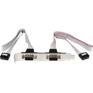 StarTech PLATE9M2P16 2 Port 16 in DB9 to 10 Pin Header Serial Port Bracket
