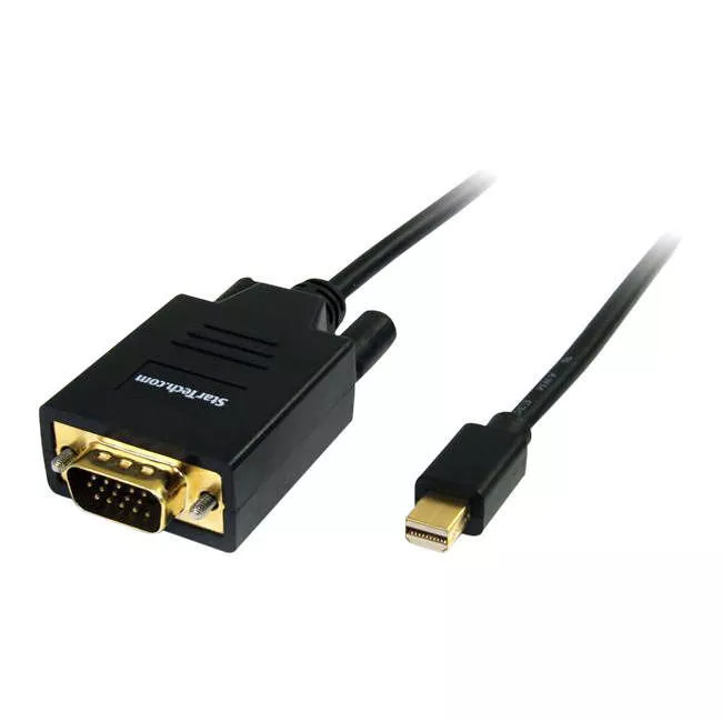StarTech MDP2VGAMM6 6ft Mini DisplayPort to VGA Cable, Active Mini DP to VGA Adapter Cable, 1080p, mDP 1.2 to VGA Monitor/Display Converter Cable