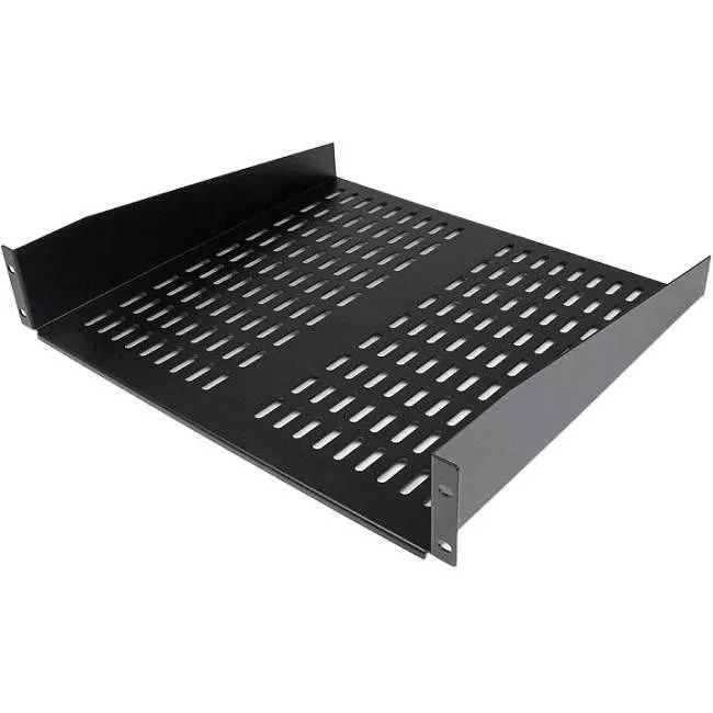 StarTech CABSHELFV 2U 16in Universal Vented Rack - Fixed Server Rack Cabinet Shelf - 50lbs