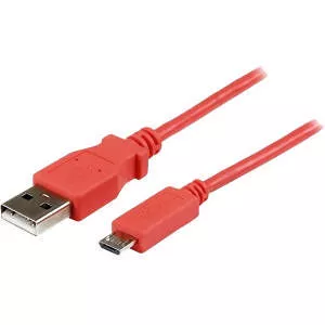 StarTech USBAUB1MPK 1m Pink Mobile Charge Sync USB to Slim Micro USB Cable 